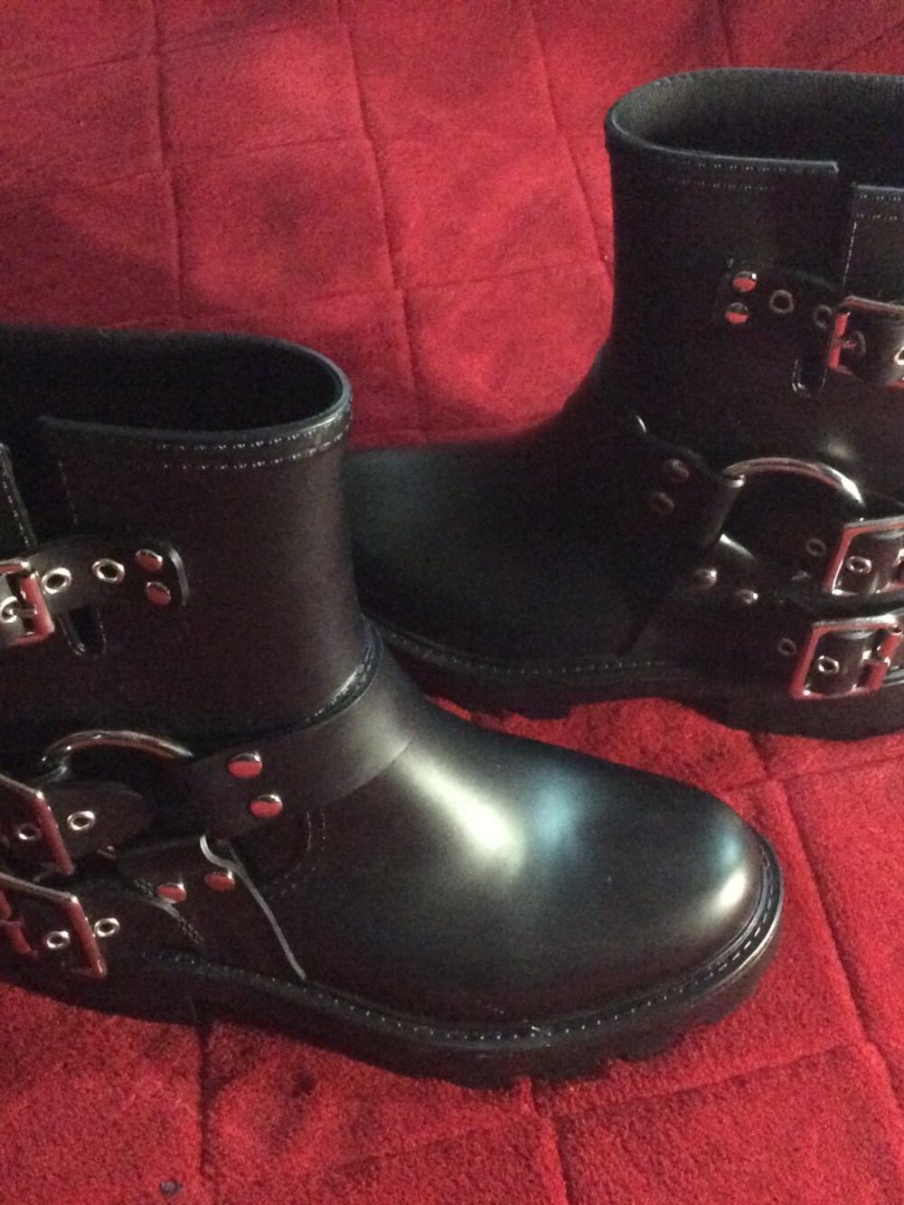 Jeffrey Campbell Dripz Moto Rain Boots Size 7 New Never Worn